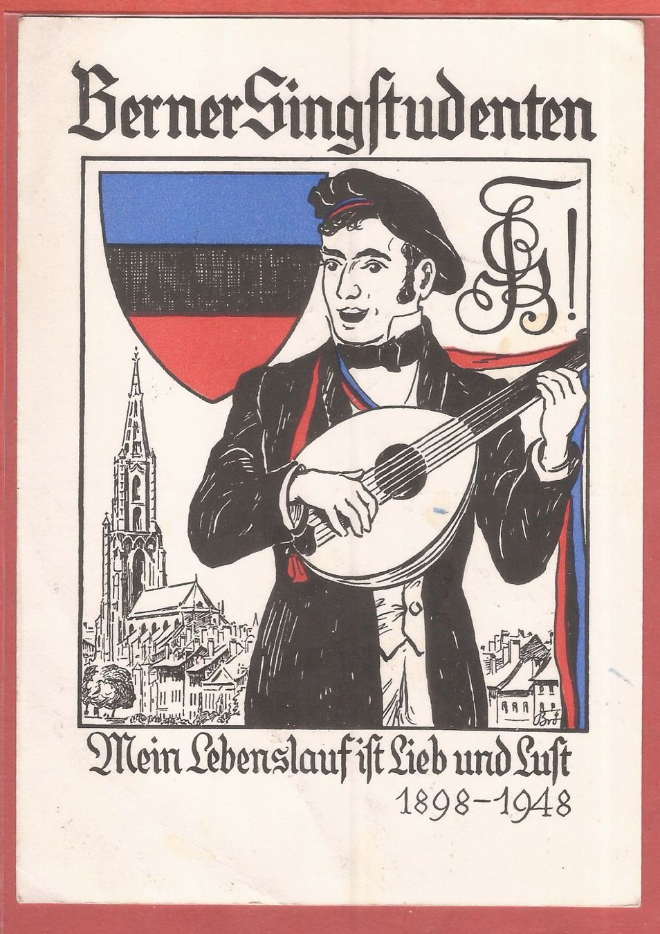 Cartes postales: Bern Berner Singstudenten Studentika 1948 - 1950 gestempelt – D'occasion à Fislisbach par Porano