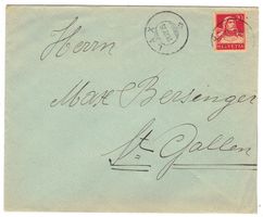 Lettre de Lax pour St.Gallen le 11.XII.25