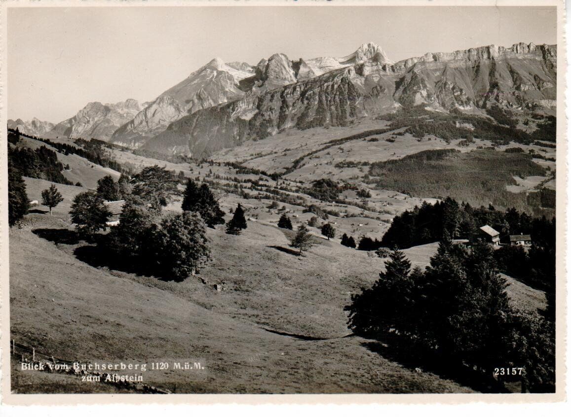 Cartoline postali: Blick vom Buchserberg zum Alpstein – Usato da Wolhusen venduto da Curver9