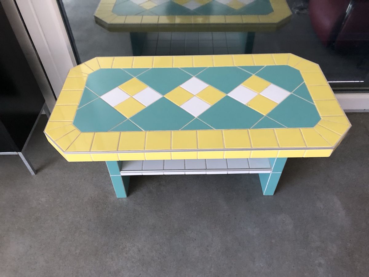 Tavoli: Vintage table basse unique en céramique  – Usato da St-Maurice venduto da julien1890