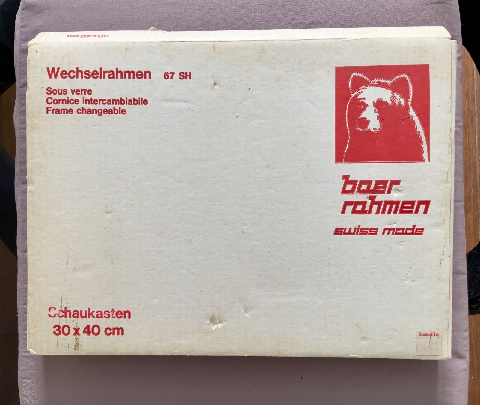 Cornici: Wechselrahmen/Schaukasten 30x40cm – Nuovo e nell'imballaggio originale da Winterthur venduto da ttltc