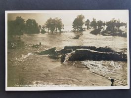 Rheintal   Überschwemmung   Bendern  Liechtenstein  ca. 1920