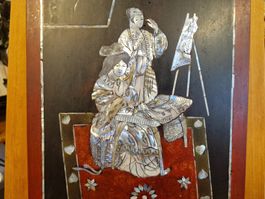 Dekoratives Wandbild Inlay Perlmut Asien Geometrische Muster