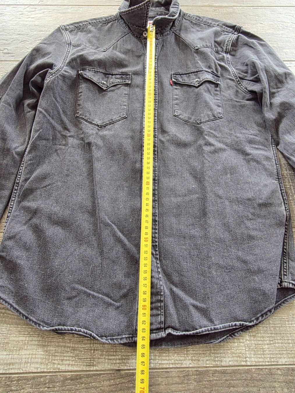Levi's Camicie: Levi's Western Jeanshemd M Black Denim – Usato da Dietlikon venduto da Bonamesa 2