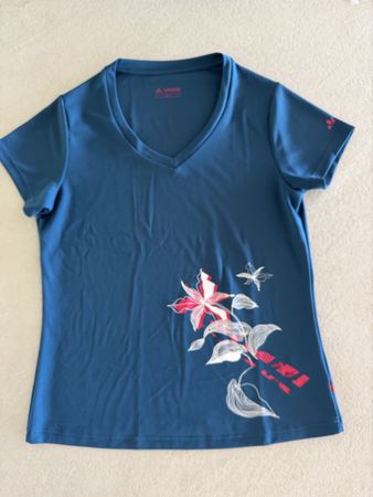 T-shirt femme Vaude taille 42/L bleu imprimé floral bon état