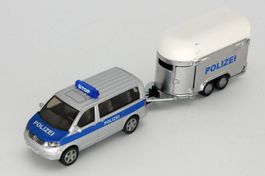 Siku 2310 - VW T5 Polizei mit Pferdeanhänger / avec chevaux