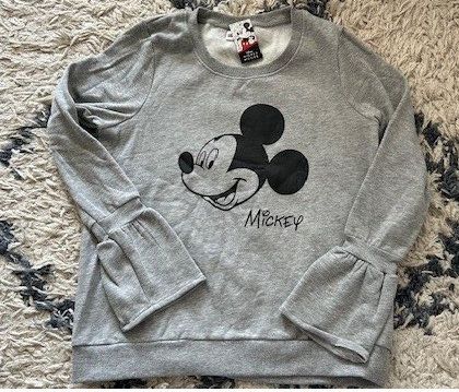 Disney Mickey Minnie : 1 sweatshirt gris M 40/42 *NEUF*