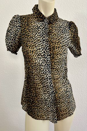 🐆 D&G Dolce & Gabbana Bluse – Größe 34 EU (40 IT), Leoparde