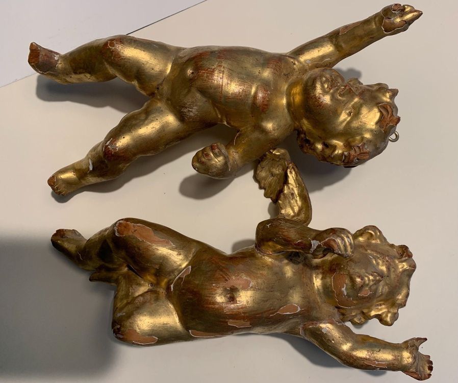 Sculpture Bois Faite Main – Ange Peint Par Loutskiy – Artisanat Russe Pièce Unique