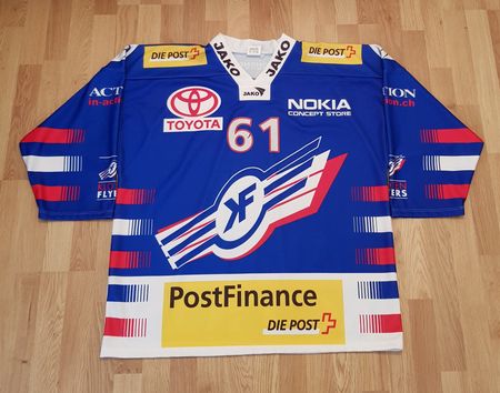 Kloten Flyers Eishockey Trikot, Grosse XL, Nr. 61- Bärtschi