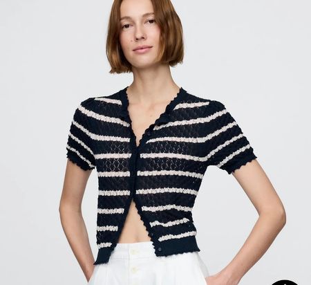 Dôen x GAP Blouse Strickjacke gestreift / Small