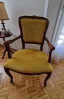 Paire de fauteuils velours jaune