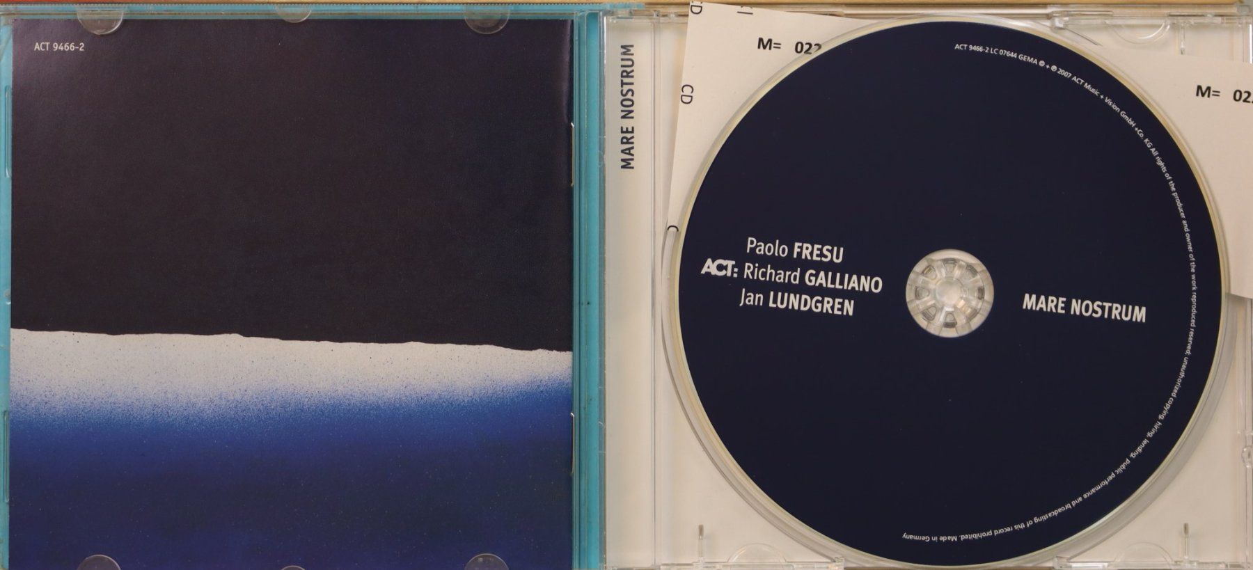 CD: Paolo Fresu - Mare Nostrum – Usato da Luzern venduto da CONTENTI 1