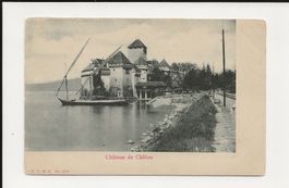 AK ca.1900 Château de Chillon mit Segelschiff
