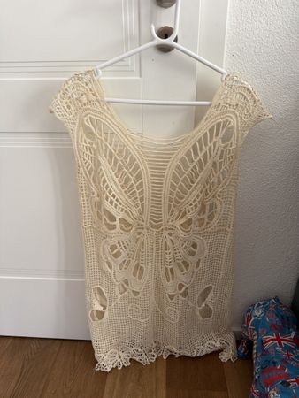 Crocheted butterfly pattern dress size M