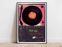 Jimi Hendrix Vinyl Hey Joe Turntable Lyrics Bild Urban Kunst