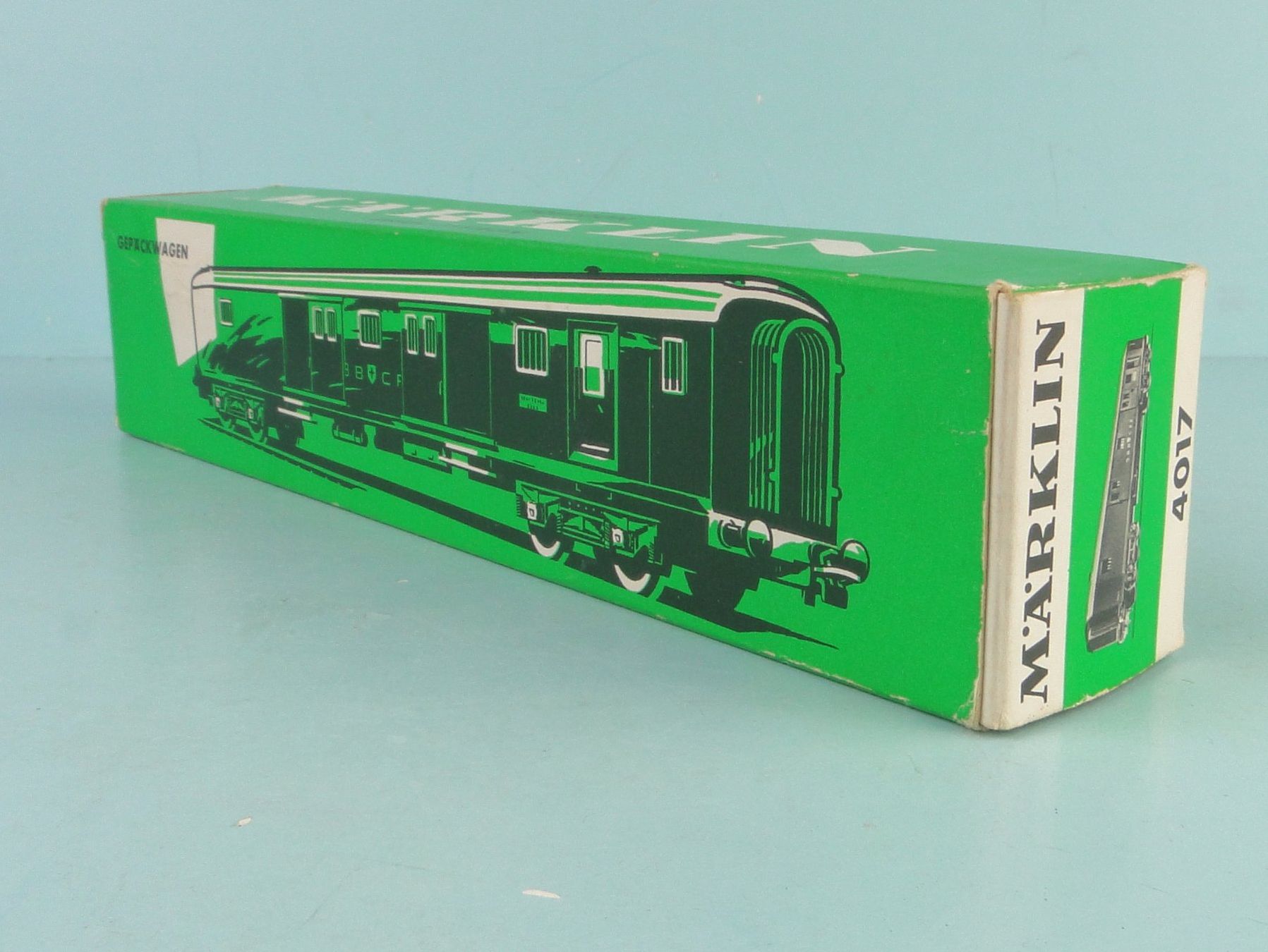 Märklin Modellini di ferrovie: Märklin 4017 SBB Gepäckwagen, Blech – Usato da Bülach venduto da cann11 1