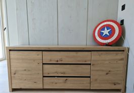 Sideboard Eiche massiv, Landhausstil, 3 Schübe, 2 Türen! Top