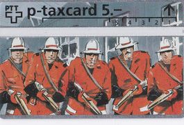 PTT p-taxcard 5.- Helvetia Versicherungen unbenutzt