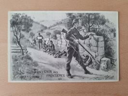 AK Militär Schweiz,  Souvenir des Frontieres 1914