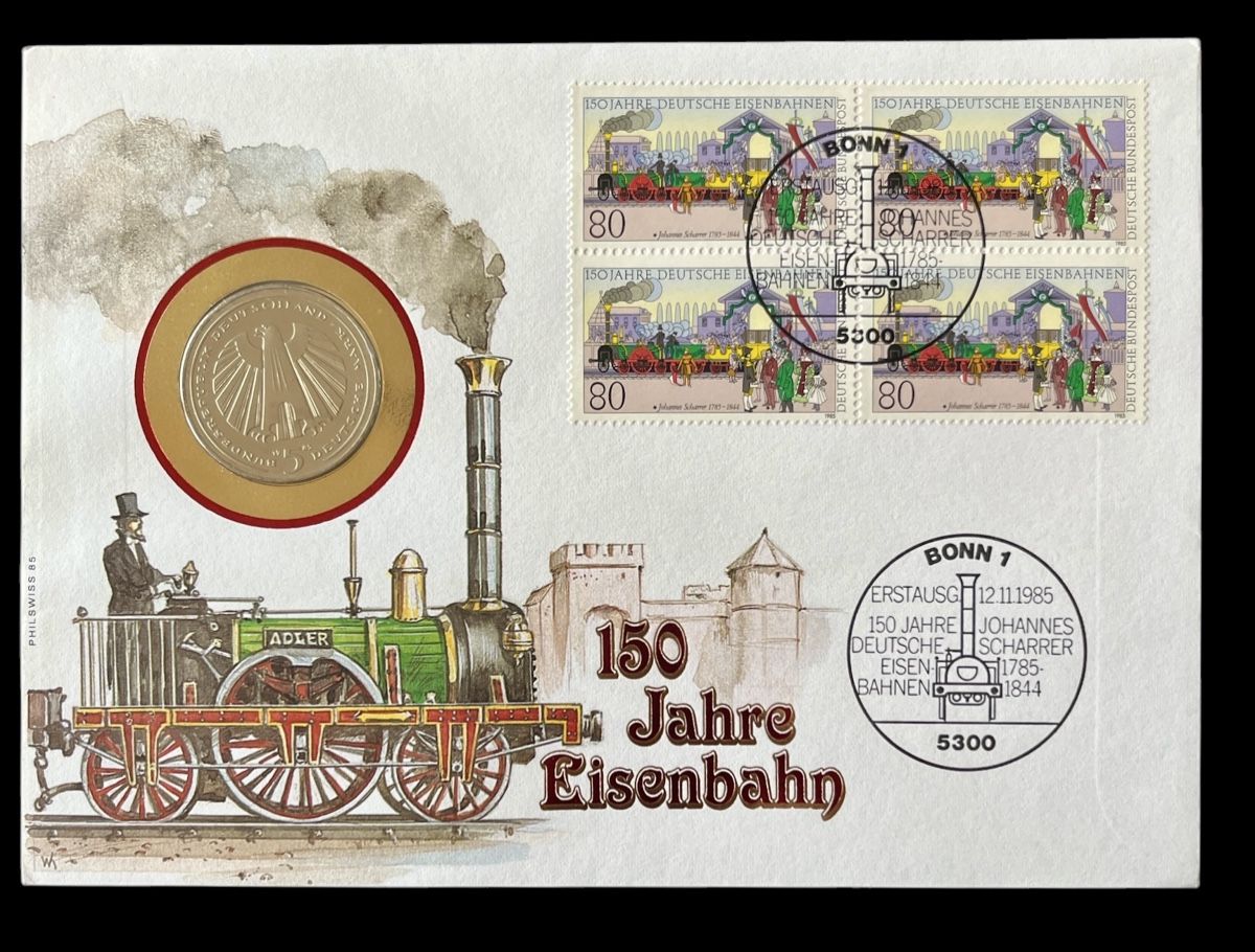 Tutti le monete: Münzbrief 150 Jahre Eisenbahn  – Nuovo e nell'imballaggio originale da Winterthur venduto da Numismatica-Vitu