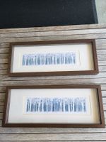 Bilderrahmen mit Waldmotiv 2er Set Holz braun 20x60cm
