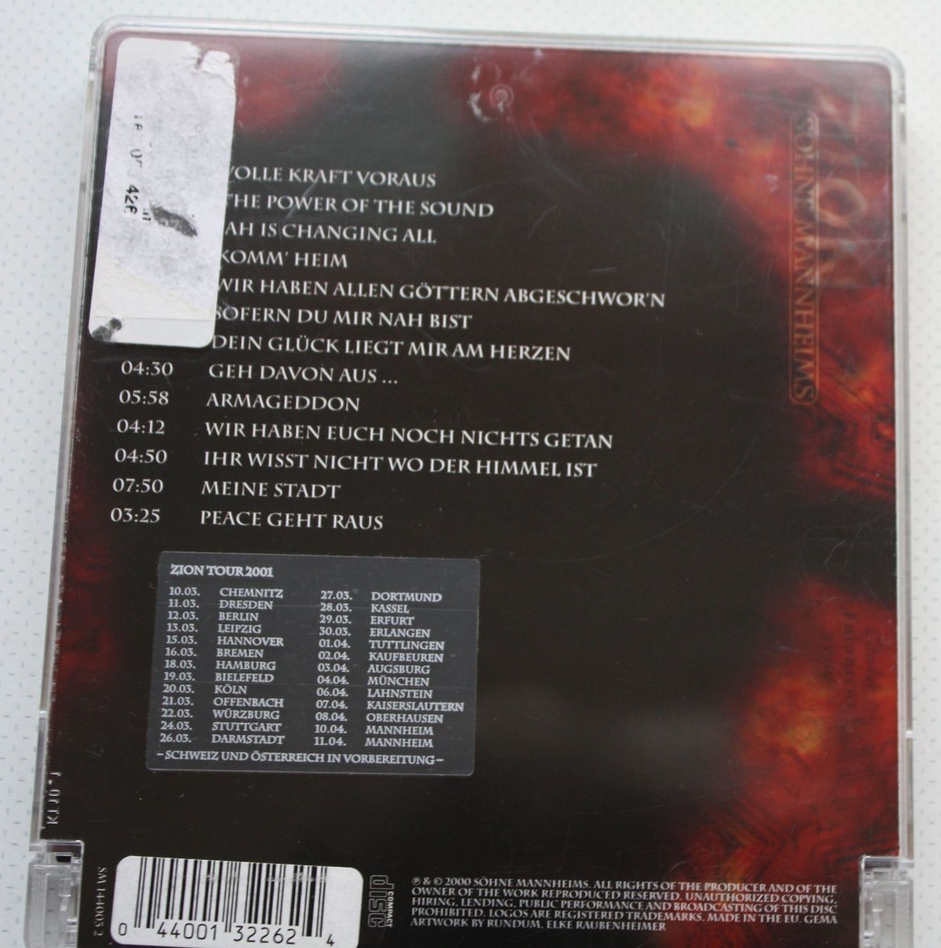 CD: Söhne Mannheims - Zion – Usato da Wettingen venduto da Licht08 1