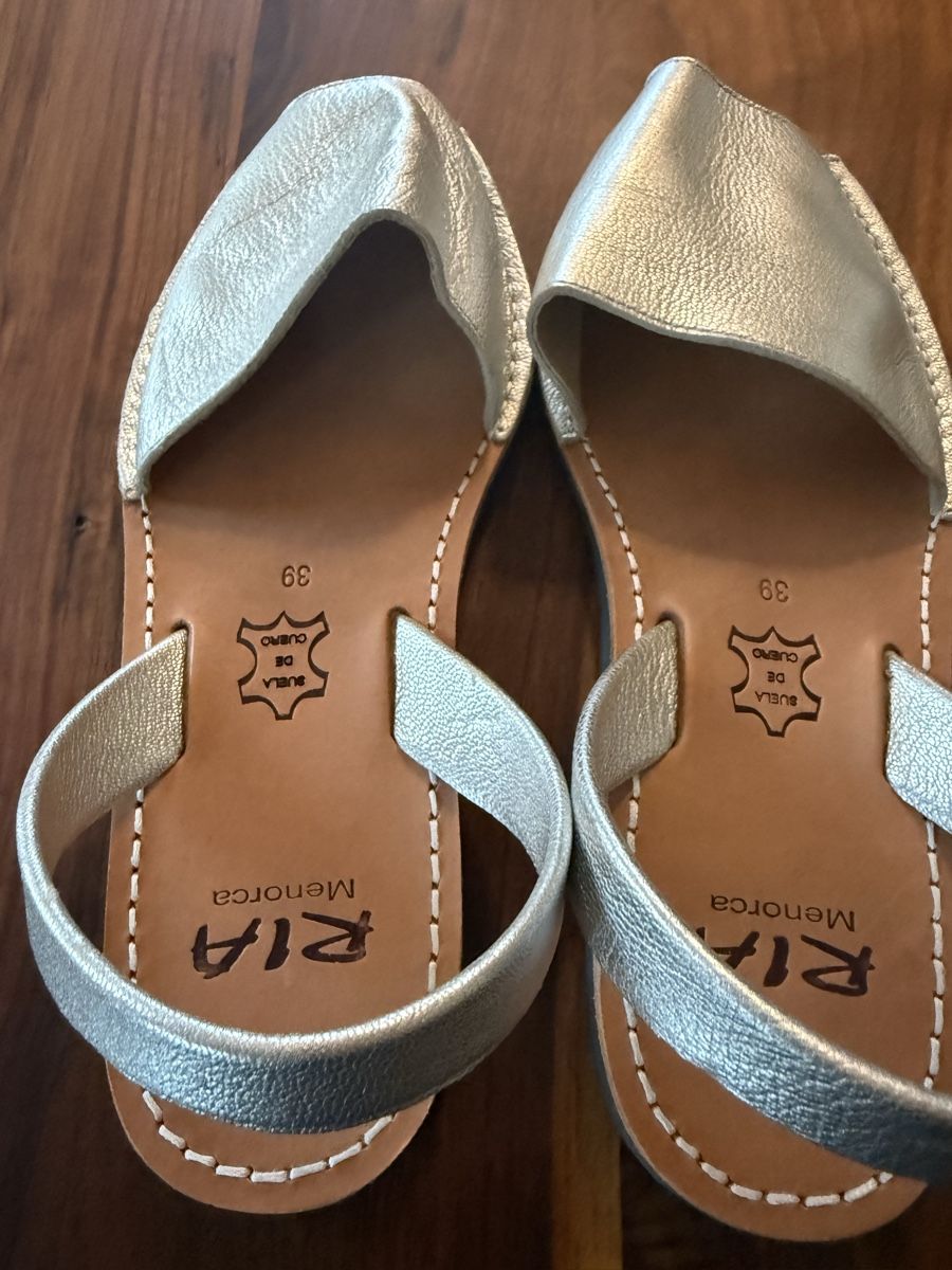 Scarpe da donna: Silberne Menorca Sandalen – Nuovo (secondo la descrizione) da Binz venduto da zuerich1975 1