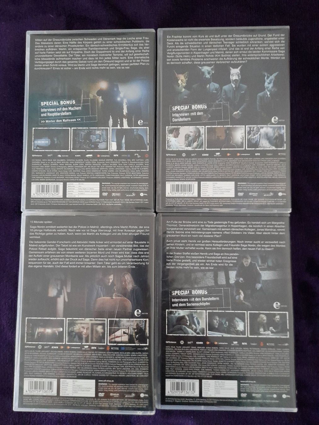 Tutti i DVDs: DIE BRÜCKE  STAFFEL 1 - 4 – Usato da Aesch BL venduto da Burschi59 2