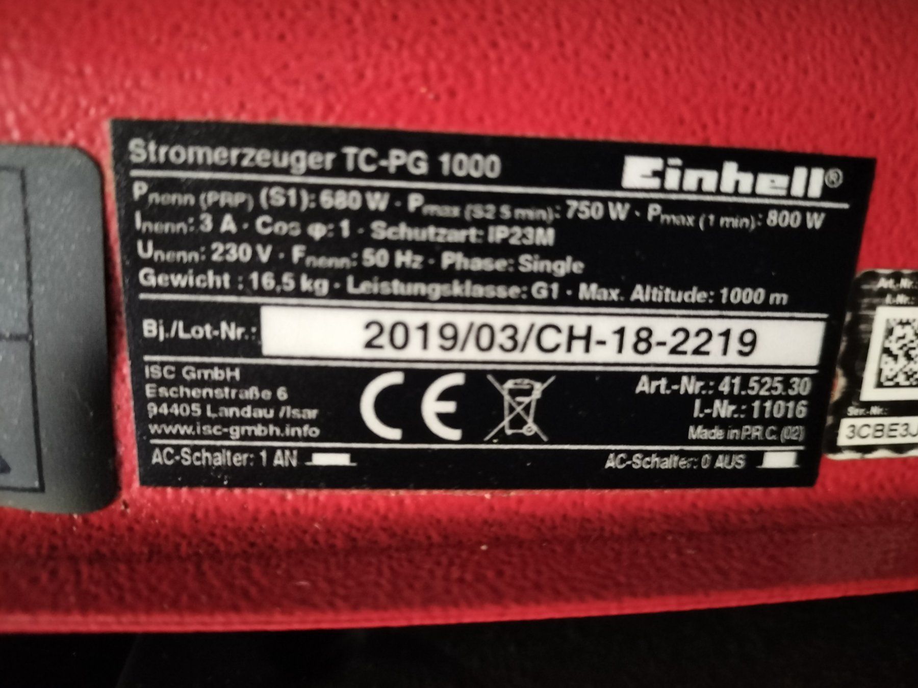 Einhell Stromgeneratoren: generatrice  Einhell – Gebraucht aus Le Locle von rockmont06 2