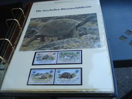 "Riesenschildkröte", Seychellen 1985, Satz **, FDC + Maximk