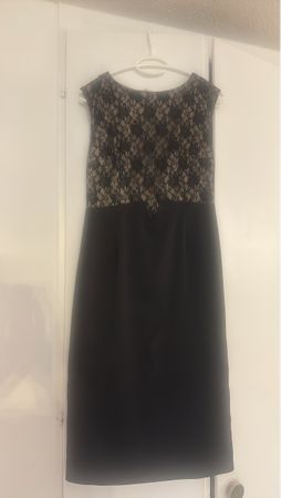 Elegantes, schwarzes Kleid mit Spitze, Gr. 40