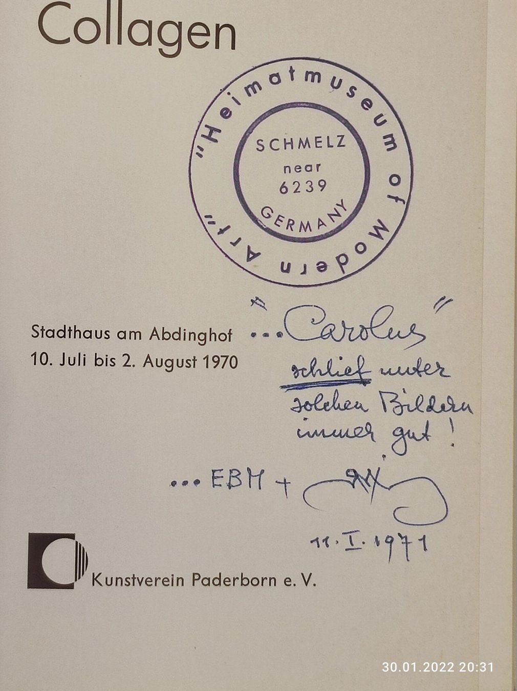 Libri: BERGMANN - WIDMUNG – Usato da Goldach venduto da Gaip