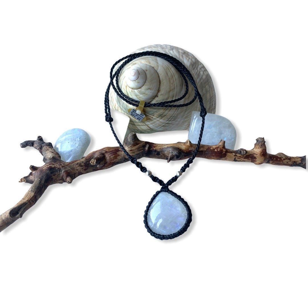 Catenine: NATUR EDELSTEIN MONDSTEIN KETTE – Nuovo e nell'imballaggio originale da Zürich venduto da MEVAS-Schmuck 2