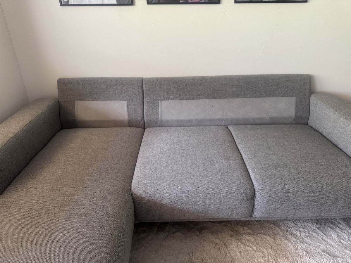 Divani: Ecksofa grau Stoff gute Zustand 230x150 cm – Nuovo (secondo la descrizione) da Galgenen venduto da CyrilGysi 2