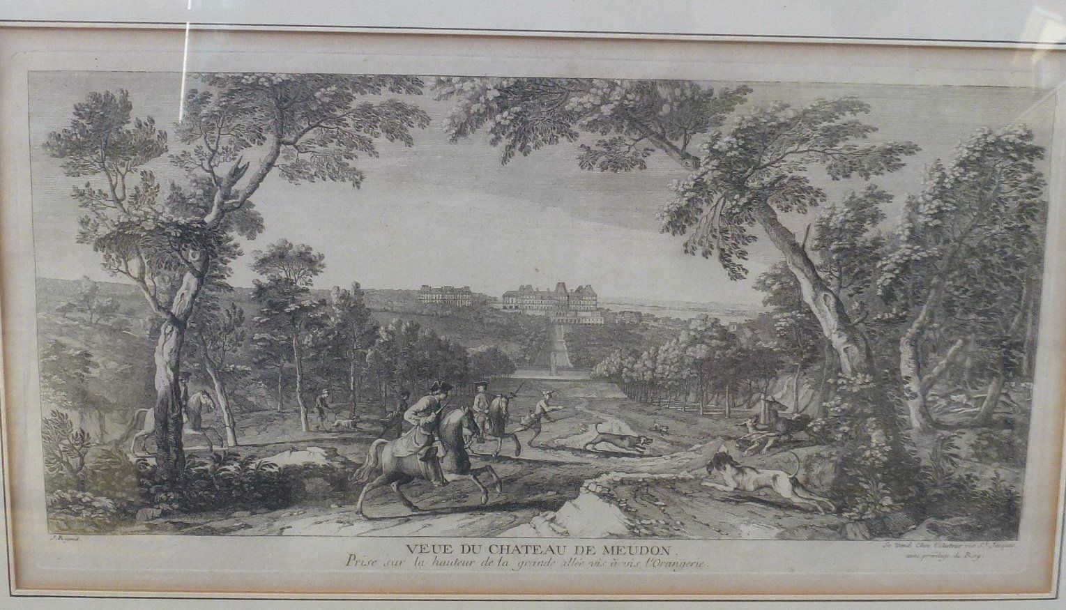 Incisioni: Alter Stich ++ Veue du Chateau de Meudon – Usato da Walkringen venduto da Casablanca777 1