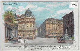 Gruss aus Wien - Aibrechtsbrunnen - Litho