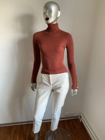 A.L.C.-Lässiger Rippstrick Pullover mit ‚Gold-Knöpfen‘ Gr. S