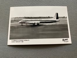 Ghana Airways Iljushin 18, alte Postkarte, Rarität!