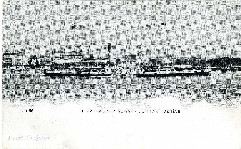 Ansichtskarten: Genève - le bateau LA SUISSE c1900 – Gebraucht aus Emmenbrücke von teestube
