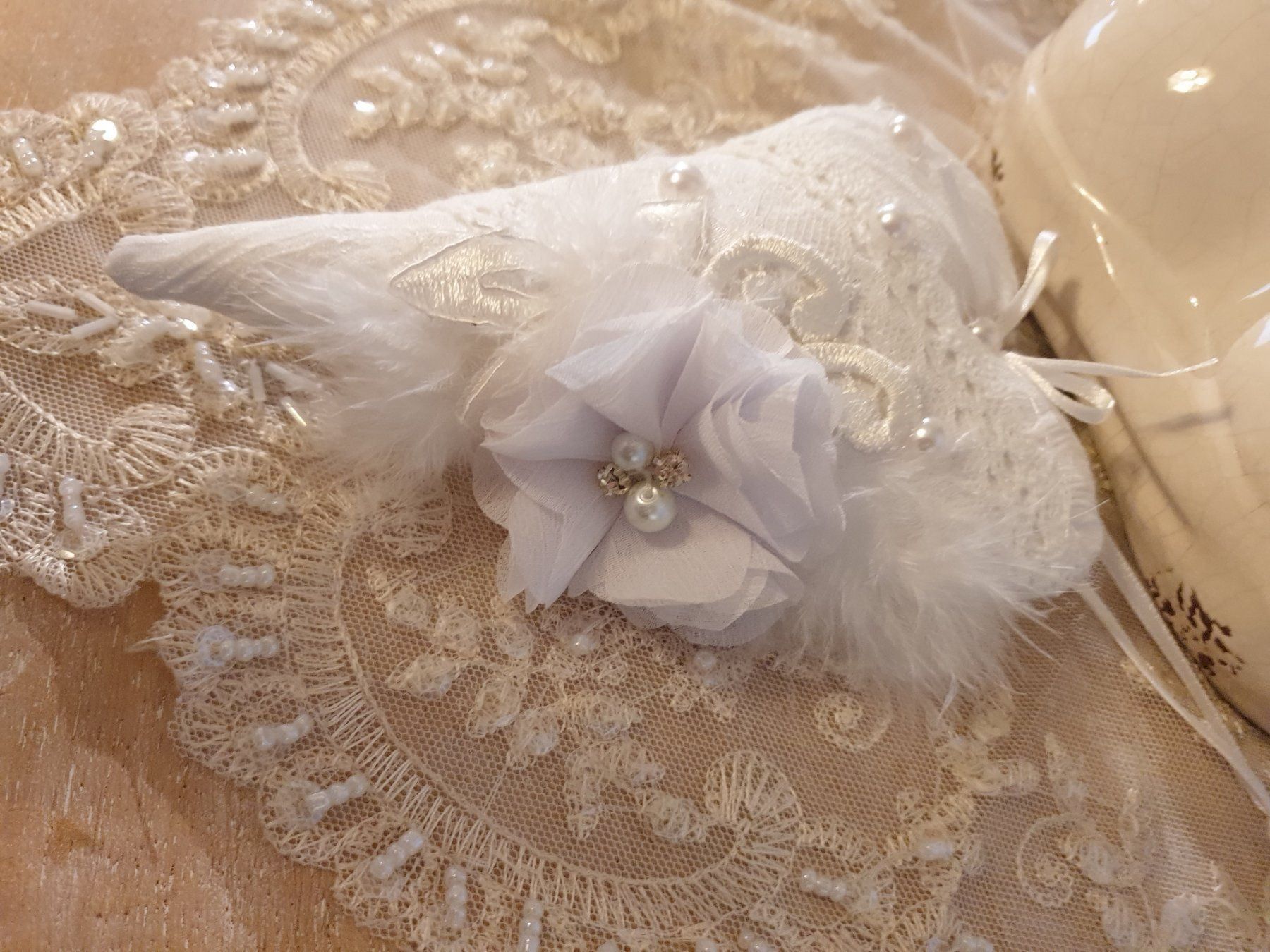 Tutte le decorazioni: Geschenk Herz Shabby Chic Spitze Stoffherz Liebe Muttertag – Nuovo e nell'imballaggio originale da Gossau ZH venduto da Goes05 1