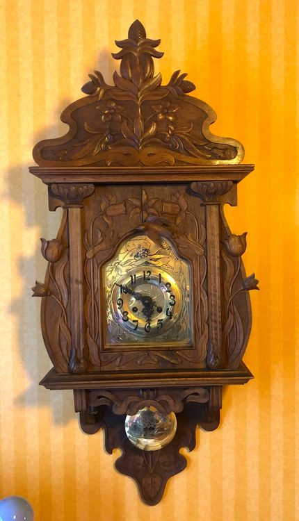 Pendule à Coucou Traditionnelle Le Bûcheron - Bois Sculpté Mécanique, Sonnerie Bim-Bam (neuve)