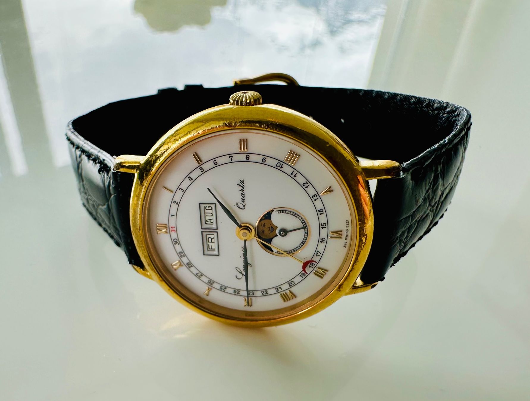 Longines Orologi: RARE : LONGINES CHARLESTON Triple Date MoonPhase FULL SET – Usato da Conthey venduto da advisia 7