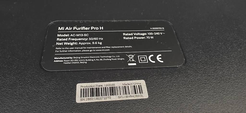Purificatori d'aria: Xiaomi Mi Air Purifier Pro H – Usato da Appenzell venduto da San-cu 2