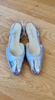 Chanel Slingbacks Silver, Size 38,5, Great Condition!