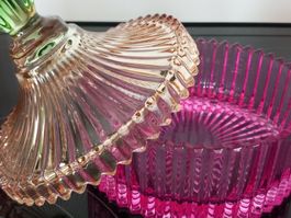 Liebe die  Beeren Farbe: Glas Bonboniere/ Vintage
