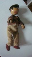 Altes Biegepüppchen aus Holz und Schnur 14 cm