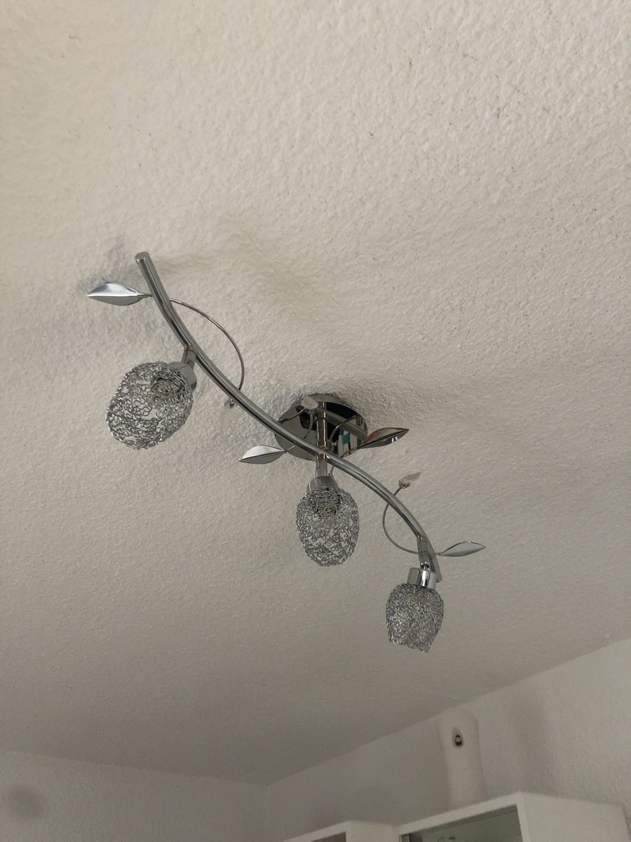 Ikea Lampadari & plafoniere: Lampe de plafond argentée à 3 spots – Usato da Delémont venduto da bou_26