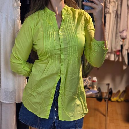 💚 Limegrüne Tunika Bluse Spring Vibes M/L