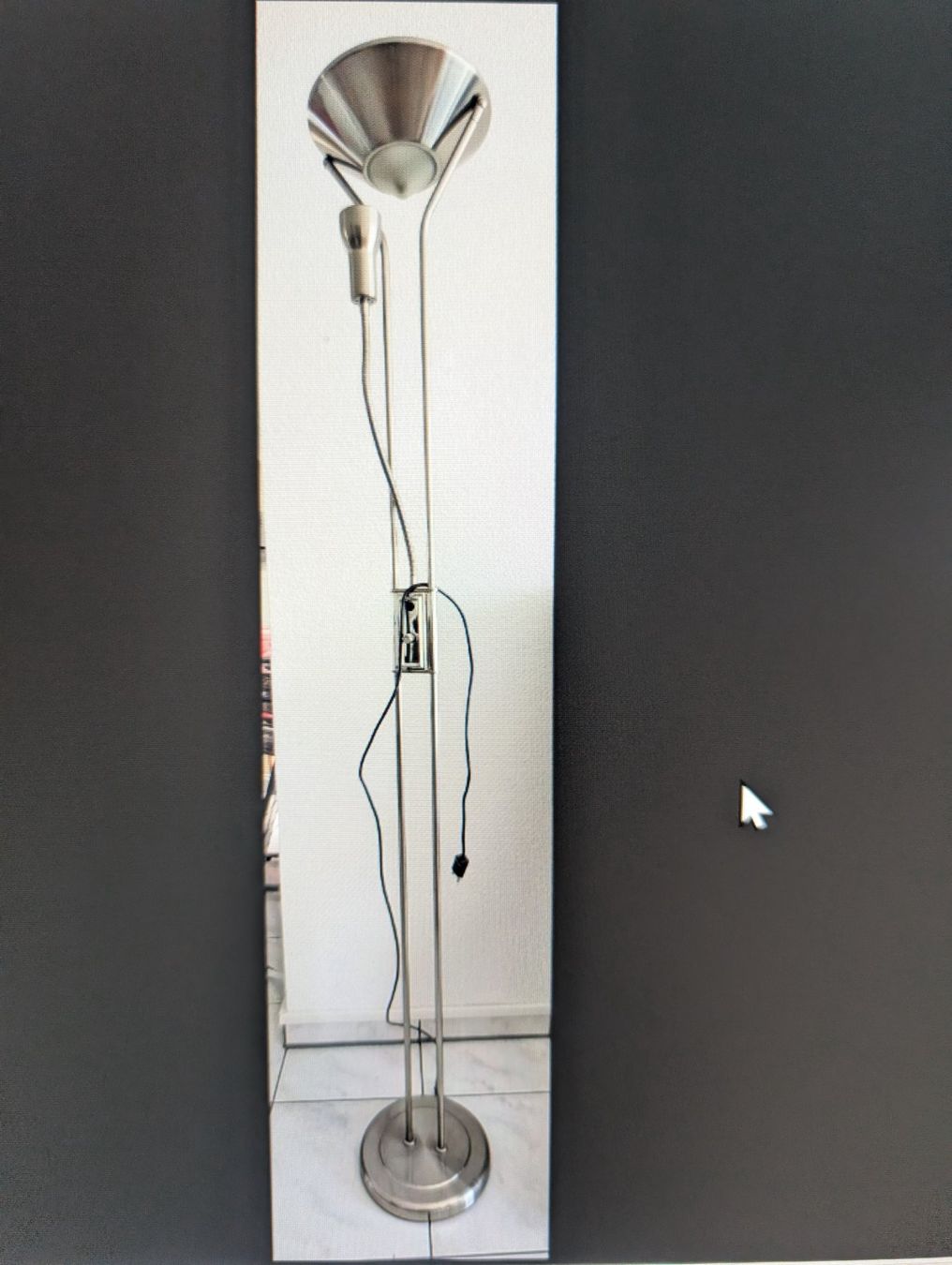 Lampade: Stehlampe Metall 2-flammig H: 178cm – Usato da Pfyn venduto da Magra02